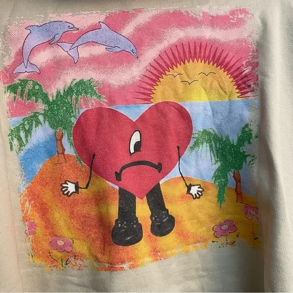 Bad Bunny Sweater Cream Color Hoodie - Picture 7 of 12